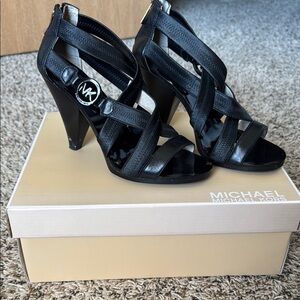 Michael Kors Black Strappy Heels